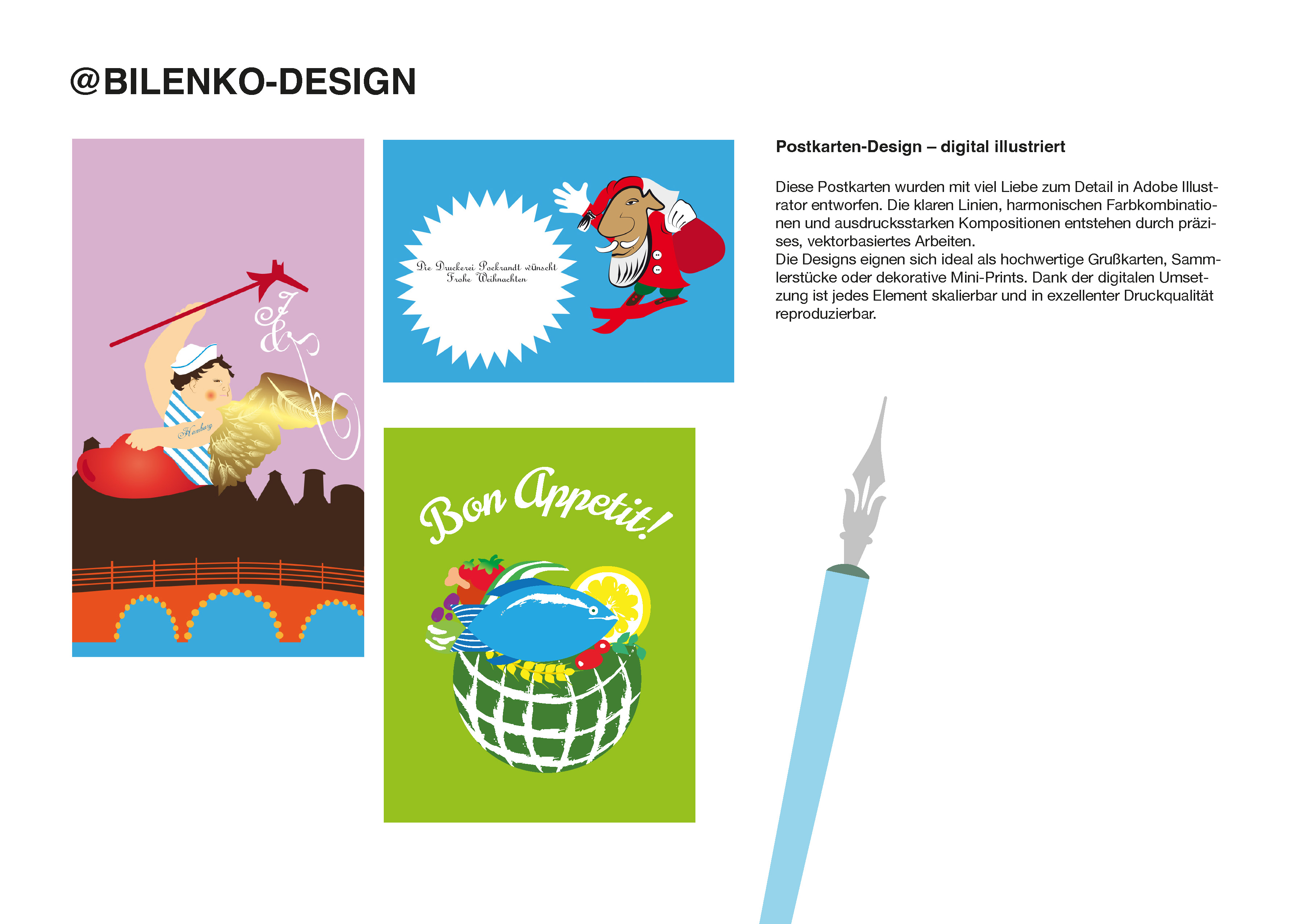 Illustration Figur mit Schirm